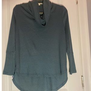 Turtle neck, waffle sweater